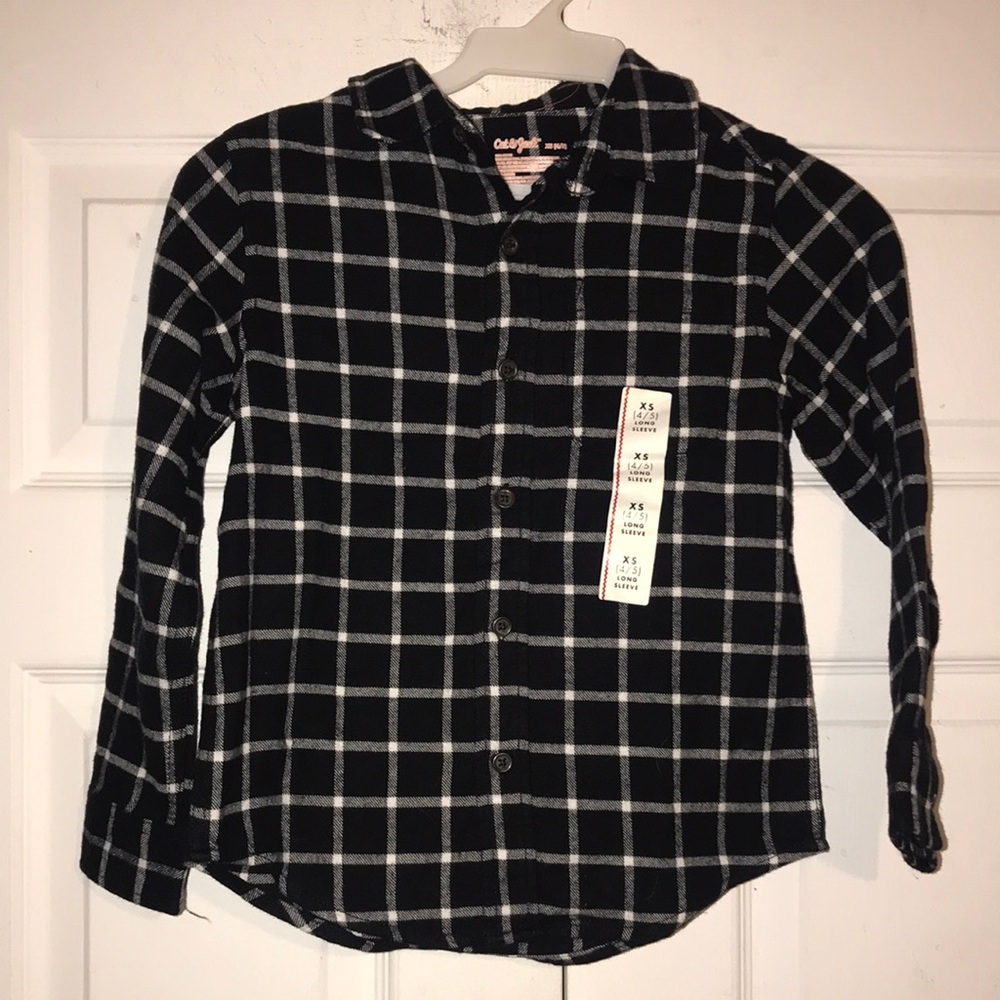NWT Unisex Cat & Jack Plaid Flannel Kids Shirt